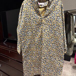 Caryn Lawn Dress - One size Gold and navy